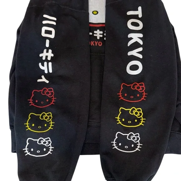 Hello Kitty Tokyo Black Pullover Graphic Hoodie Women’s Size M - Picture 2 of 5